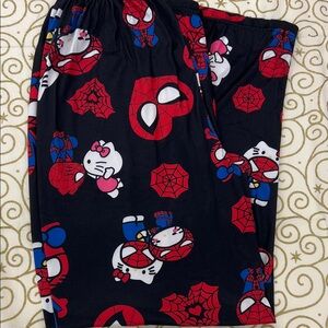 Marvel Spiderman/Hello Kitty Character Pajama Bottoms